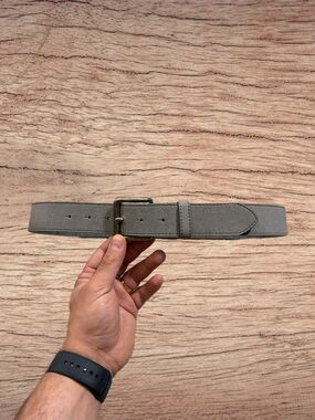 NWOT - Genuine Leather Suede Grey Mens Belt